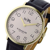 Coach Slim Easton White Dial Black Leather Strap Watch for Women - 14502683 Authentic Buy Shop Now