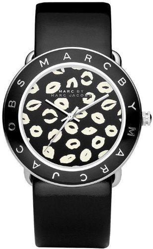 Marc Jacobs Amy Black Dial Black Leather Strap Watch for Women - MBM1163 Authentic Buy Shop Now
