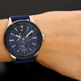 Tommy Hilfiger Austin Quartz Blue Dial Blue Rubber Strap Watch for Men - 1791635 Authentic Buy Shop Now