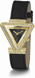 Guess Fame Quartz Black Dial Black Leather Strap Watch For Women - GW0504L5 Authentic Buy Shop Now