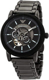 Emporio Armani Meccanico Automatic Black Dial Black Steel Strap Watch For Men - AR60010 Authentic Buy Shop Now