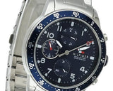 Tommy Hilfiger Jimmy Chronograph Quartz Blue Dial Silver Steel Strap Watch For Men - 1791949 Authentic Buy Shop Now