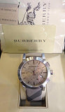 Burberry The City Smoke Dial Checked Brown Leather Strap Watch for Men - BU9358 Authentic Buy Shop Now