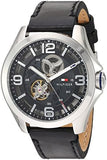 Tommy Hilfiger Bruce Analog Black Dial Black Leather Strap Watch for Men - 1791279 Authentic Buy Shop Now