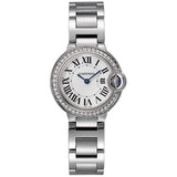 Cartier Ballon Bleu De Cartier Diamonds White Dial Silver Steel Strap Watch for Women - W4BB0015 Authentic Buy Shop Now