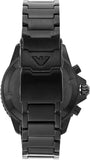 Emporio Armani Diver Chronograph Black Dial Black Steel Strap Watch For Men - AR11363 Authentic Buy Shop Now