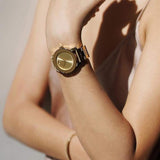 Movado Bold Yellow Gold Dial Yellow Gold Steel Strap Watch For Women - 3600085 Authentic Buy Shop Now