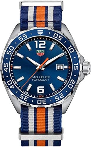 Tag Heuer Formula 1 Quartz Chronograph Blue Dial Two Tone NATO Strap Watch for Men - CAZ1010.FC8196 Authentic Buy Shop Now