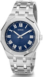 Guess Asset Quartz Blue Dial Silver Steel Strap Watch For Men - GW0575G4 Authentic Buy Shop Now