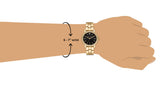 Michael Kors Corey Three Hand Black Dial Gold Steel Strap Watch for Women - MK7345 Authentic Buy Shop Now