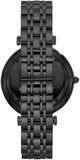 Emporio Armani Gianni T Bar Analog Black Dial Black Steel Strap Watch For Men - AR11299 Authentic Buy Shop Now