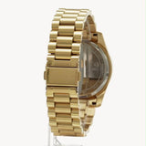 Michael Kors Lexington Chronograph Brown Dial Gold Steel Strap Watch For Women - MK7276 Authentic Buy Shop Now
