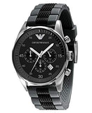 Emporio Armani Sportivo Black Dial Two Tone Ceramic Bracelet Watch For Men - AR5866 Authentic Buy Shop Now