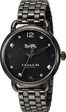 Coach Delancey Black Dial Black Steel Strap Watch For Women - 14502812 Authentic Buy Shop Now