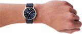 Emporio Armani Kappa Quartz Blue Dial Blue Leather Strap Watch For Women - AR11012 Authentic Buy Shop Now