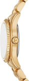 Michael Kors Lexington Pave Three-Hand Green Dial Gold Steel Strap Watch for Women - MK4842 Authentic Buy Shop Now