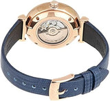 Emporio Armani Gianni T-Bar Analog Silver Dial Blue Leather Strap Watch For Women - AR60020 Authentic Buy Shop Now