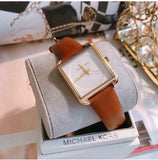 Michael Kors Lake White Dial Brown Leather Strap Watch For Women - MK2584 Authentic Buy Shop Now