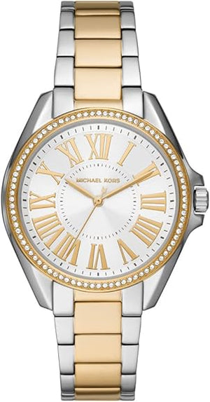 Michael Kors Kacie Three Hand Silver Dial Two Tone Steel Strap Watch for Women - MK6931 Authentic Buy Shop Now