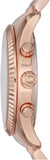 Michael Kors Lexington Chronograph White Dial Rose Gold Steel Strap Watch For Women - MK8313 Authentic Buy Shop Now