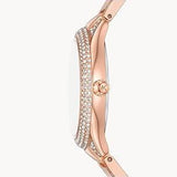 Michael Kors Sylvia Mother Of Pearl Dial Rose Gold Steel Strap Watch for Women - MK4656 Authentic Buy Shop Now