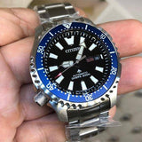 Citizen Promaster Fugu Limited Edition Diver's 200m Automatic Black Dial Silver Steel Strap Watch For Men - NY0098-84E Authentic Buy Shop Now