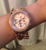 Michael Kors Runway Rose Gold Dial Rose Gold Steel Strap Watch for Women - MK3247 Authentic Buy Shop Now