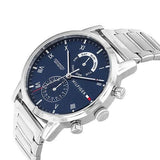 Tommy Hilfiger Kane Blue Dial Silver Steel Strap Watch for Men - 1710401 Authentic Buy Shop Now