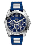 Guess Sport Multifunction Blue Dial Blue Rubber Strap Watch For Men - W0167G3 Authentic Buy Shop Now