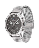 Tommy Hilfiger Evan Grey Dial Silver Mesh Bracelet Watch for Men - 1710396 Authentic Buy Shop Now