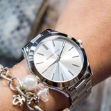 Michael Kors Slim Runway Silver Dial Silver Stainless Steel Strap Watch for Women - MK3178 Authentic Buy Shop Now