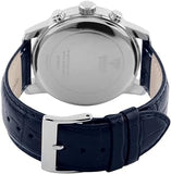 Guess Horizon Chronograph Quartz Black Dial Blue Leather Strap Watch For Men - W0380G3 Authentic Buy Shop Now