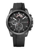 Tommy Hilfiger Decker Black Dial Black Rubber Strap Watch for Men - 1791352 Authentic Buy Shop Now