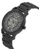 Emporio Armani Meccanico Skeleton Black Dial Black Steel Strap Watch For Men - AR60045 Authentic Buy Shop Now