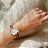 Daniel Wellington Classic Petite St Mawes White Dial Brown Leather Strap Watch For Women - DW00100231 Authentic Buy Shop Now