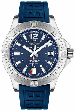 Breitling Colt Automatic 44mm Blue Dial Rubber Strap Mens Watch - A1738811-C906-157S Authentic Buy Shop Now