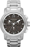 Burberry Utilitarian Chronograph Black Dial Silver Steel Strap Watch For Men - BU9800 Authentic Buy Shop Now