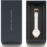 Daniel Wellington Petite White Dial White Leather Strap Watch For Women - DW00100249 Authentic Buy Shop Now