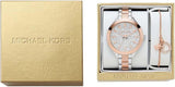 Michael Kors Slim Runway Crystals Silver Dial Two Tone Steel Strap Watch for Women - MK1045 Authentic Buy Shop Now