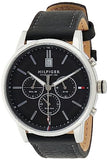 Tommy Hilfiger Kyle Quartz Black Dial Black Leather Strap Watch for Men - 1791630 Authentic Buy Shop Now