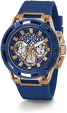 Guess Matrix Multifunction Blue Dial Blue Rubber Strap Watch for Men - GW0423G4 Authentic Buy Shop Now