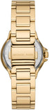 Michael Kors Camille Analog Red Dial Gold Steel Strap Watch For Women - MK7196 Authentic Buy Shop Now