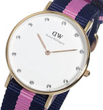 Daniel Wellington Classy Winchester White Dial Two Tone NATO Strap Watch For Women - DW00100077 Authentic Buy Shop Now