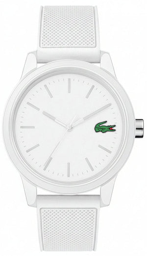 Lacoste 12.12 White Dial White Silicon Strap Watch for Men - 2010984 Authentic Buy Shop Now