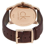 Calvin Klein City White Dial Brown Leather Strap Watch for Men - K2G21629 Authentic Buy Shop Now