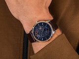 Tommy Hilfiger Hunter Blue Dial Brown Leather Strap Watch for Men - 1791605 Authentic Buy Shop Now