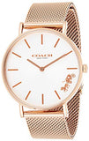 Coach Perry White Rose Gold Mesh Bracelet Watch for Women - 14503126 Authentic Buy Shop Now