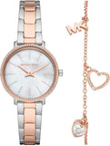 Michael Kors Pyper Quartz Mother of Pearl White Dial Two Tone Steel Strap Watch For Women - MK1066 Authentic Buy Shop Now