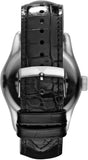 Emporio Armani Valente Black Dial Black Leather Strap Watch For Men - AR0643 Authentic Buy Shop Now