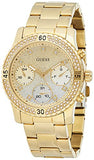 Guess Confetti Diamonds Silver Dial Gold Steel Strap Watch for Women - W0774L5 Authentic Buy Shop Now